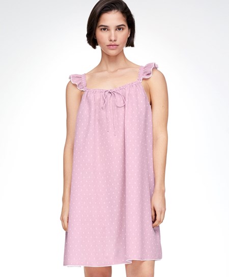 Oysho Plumeti κοντο Nightdress Mid-rosette | VQCDYK-029