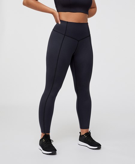 Oysho Plus Size 65cm Ankle-length Leggings μαυρα | NTFSYV-209