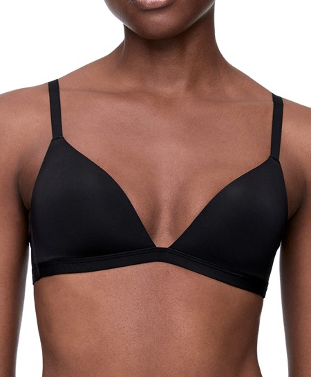 Oysho Polyamide Low-cut Triangle Bra μαυρα | MRYXCB-352