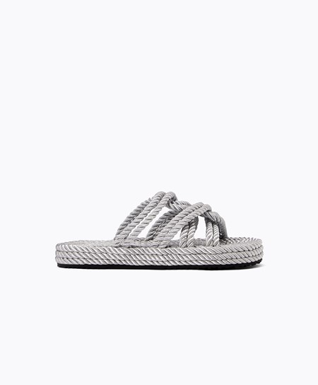 Oysho Rope Sandals Silvery | ELKOZH-829