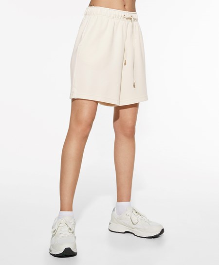 Oysho Soft Touch Modal Bermuda Shorts Stone | YABMJT-075