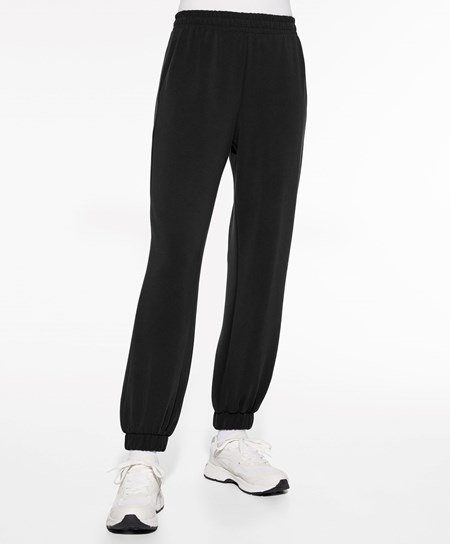 Oysho Soft Touch Modal Joggers μαυρα | ZEDFPO-605