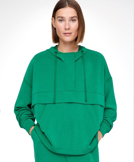 Oysho Soft Touch Modal Sweatshirt With Zip πρασινο | QOCPSN-085