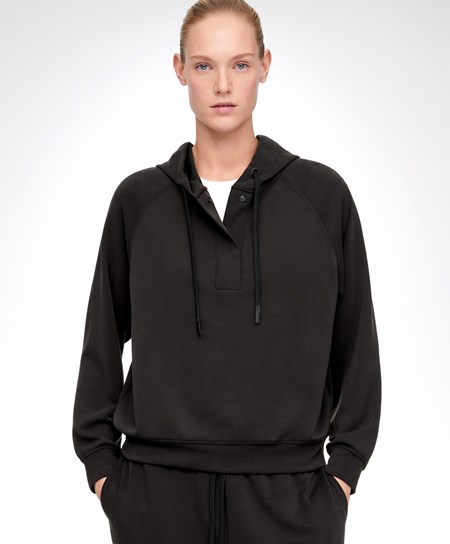 Oysho Soft Touch Modal Sweatshirt μαυρα | AOSTML-048