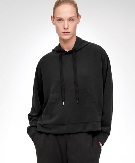 Oysho Soft Touch Modal Sweatshirt μαυρα | TOYBWE-534