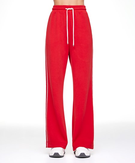 Oysho Stripe Modal Flare Trousers κοκκινα | AKDIJX-918