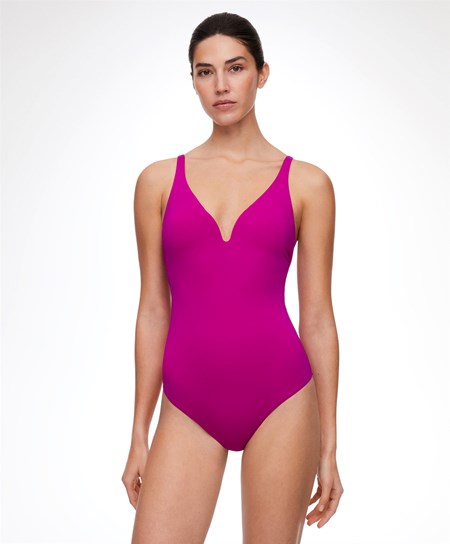 Oysho Sweetheart Neckline Swimsuit Bougainvillea | FJLDQS-813