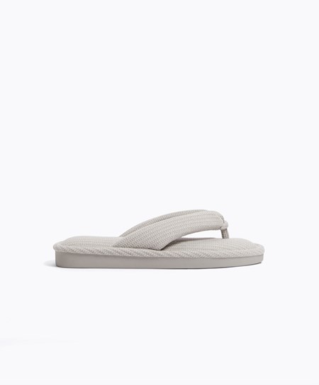 Oysho Texture Στρινγκ Sandals γκρι | NVTDZG-261