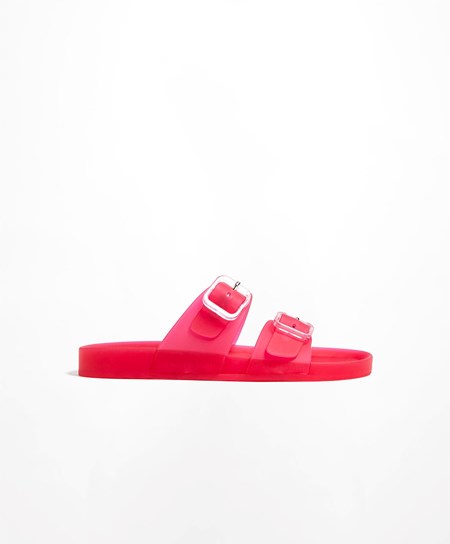 Oysho Translucent Moulded Beach Sandals φουξια | PQGCWL-936