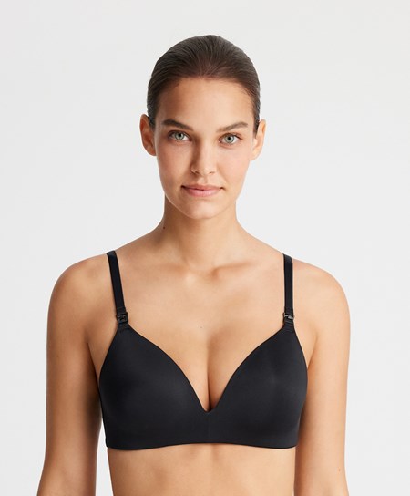 Oysho Triangle Nursing Bra μαυρα | UWVZPQ-324