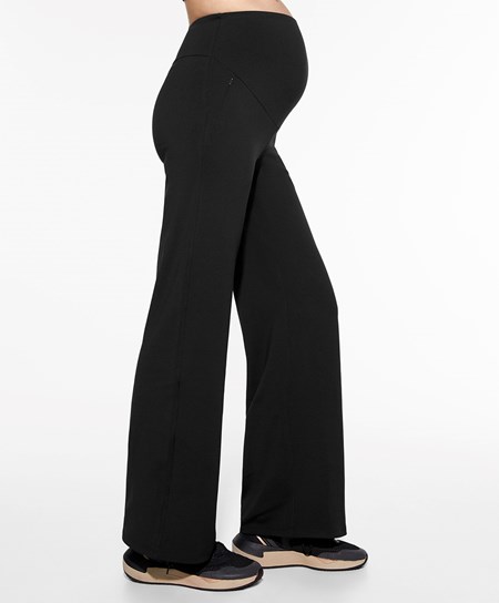 Oysho Warm Maternity Ευθεία-leg Trousers μαυρα | BROXQH-589