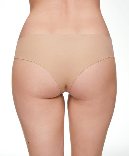 Oysho βαμβακερα Invisible Brazilian Briefs Μπεζ | NYEDPO-764