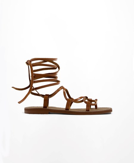 Oysho δερματινα Roman Sandals Leather | AVBLXN-805