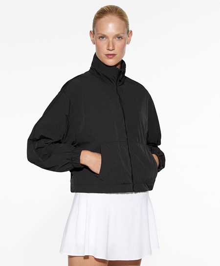 Oysho θαλασσης-repellent Jacket μαυρα | QLMVTG-094