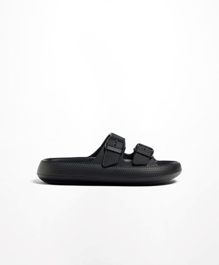 Oysho πόρπης Moulded Beachwear Platforms μαυρα | BVSCKR-453