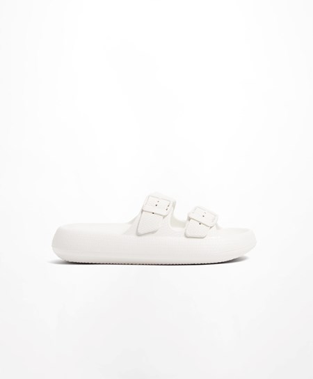 Oysho πόρπης Moulded Beachwear Platforms ασπρα | XYGEJD-481