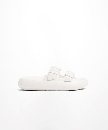 Oysho πόρπης Moulded Beachwear Platforms ασπρα | ZKNAFE-492