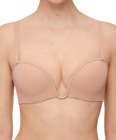 Oysho “u”-neck Removable Straps Bra Μπεζ | LJYMET-179